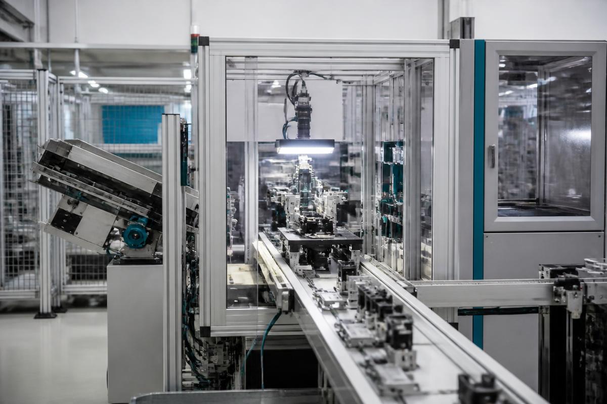 Automatická montážní a testovací linka